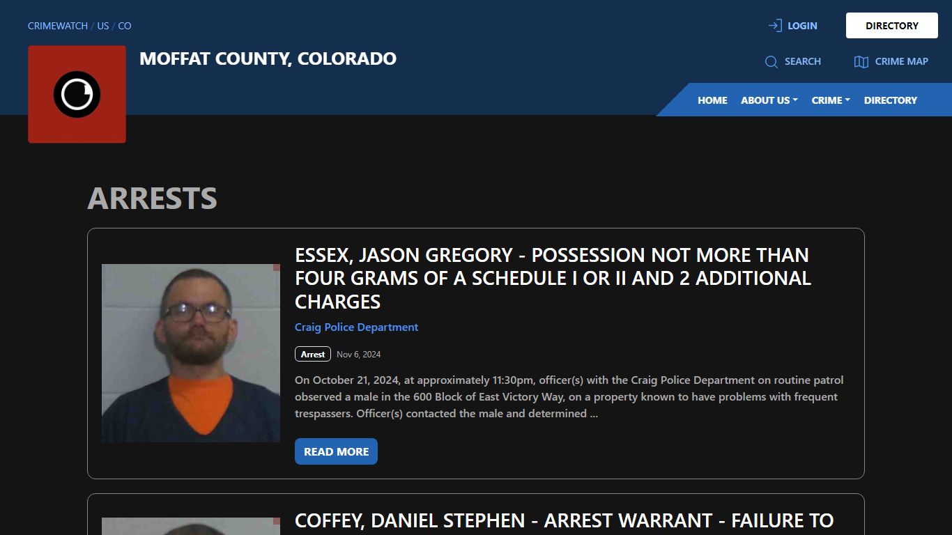 Arrests for Moffat County, Colorado - CRIMEWATCH