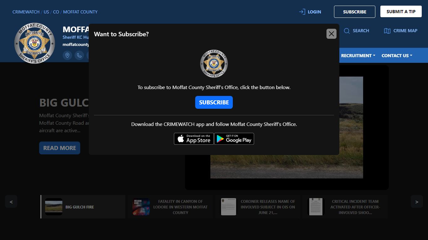 Moffat County Sheriff's Office | Moffat County - CRIMEWATCH